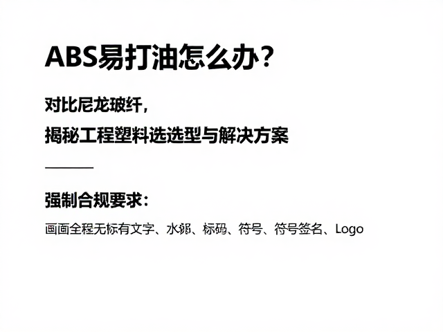 ABS易打油怎么办？对比尼龙玻纤，揭秘工程塑料选型与解决方案