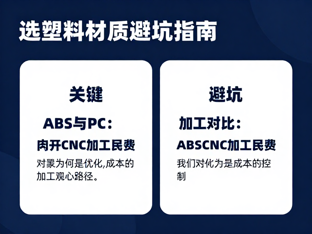ABS与PC加工对比,为何CNC加工昂贵?选塑料材质避坑指南