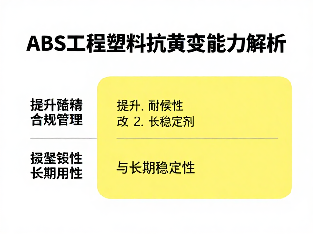 ABS工程塑料抗黄变能力解析，提升耐候性与长期稳定性