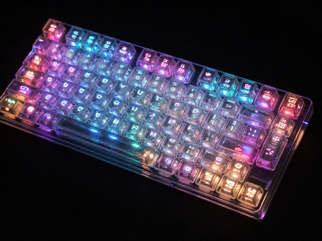 透明PC键帽透光字符霓虹幻彩,高颜值客制化机械键盘选购指南