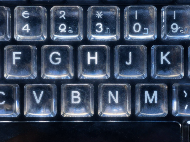透明PC键帽透光字符怎么检查？清晰度高低实测指南