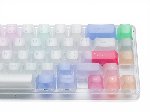 GMK PC系列透明键帽评测，磨砂半透质感与透光性全解析