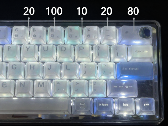 透明PC键帽透光率解析，20-100元价格区间对比，选哪款更透光？