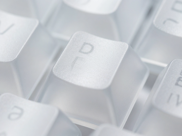 透明PC键帽激光镭雕工艺解析，磨砂质感与透光性哪家强？