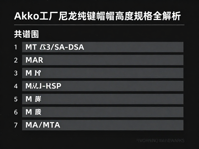 Akko工厂尼龙纯色键帽选购指南，SA/MT3/SA-DSA高度规格全解析