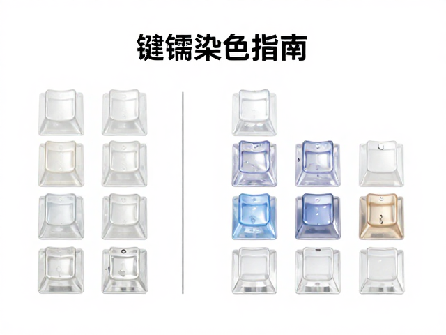 透明树脂键帽染色指南，对比高度规格，选对不踩坑