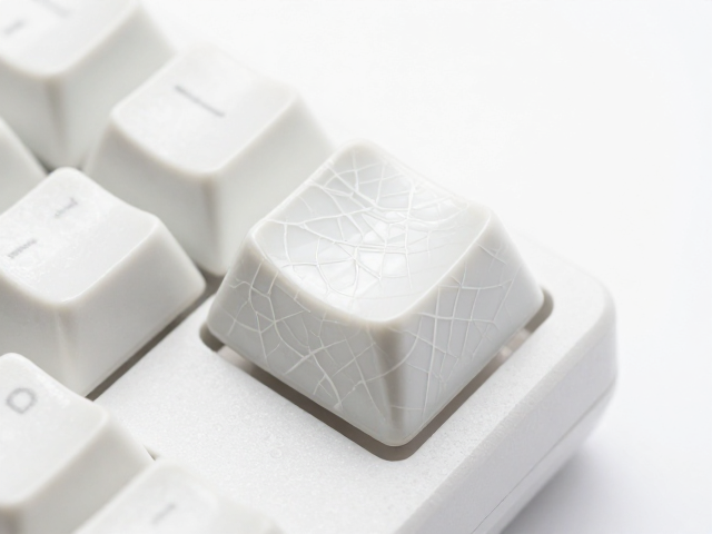 纯色陶瓷键帽评测，釉下彩工艺与透明冰裂质感全解析