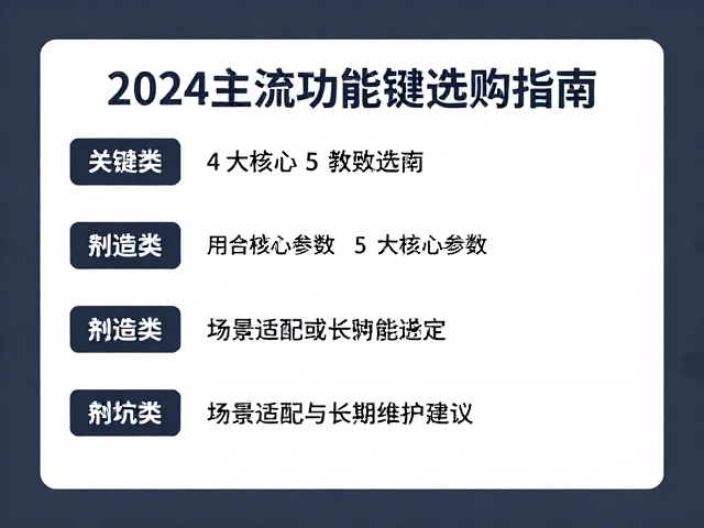 2024主流功能键选购指南，4大核心参数与5大避坑数字详解