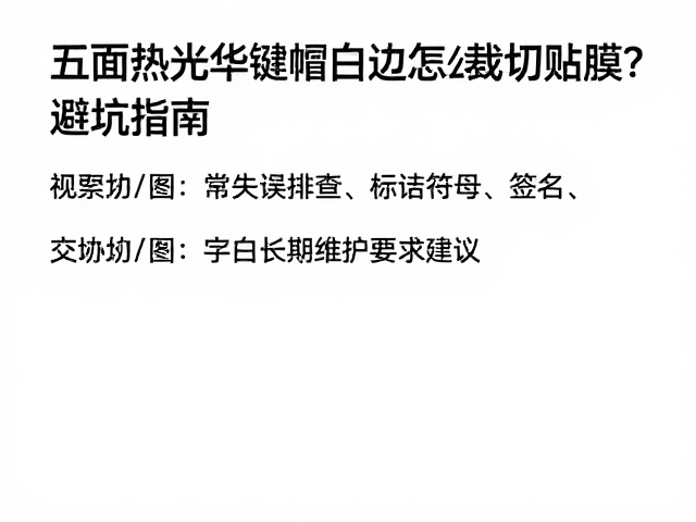 五面热升华键帽白边怎么裁切贴膜?避坑指南,教程