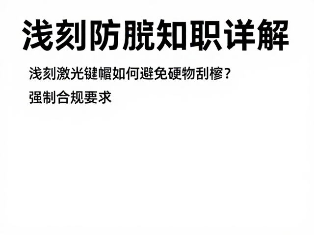 浅刻激光键帽如何避免硬物刮擦？高对比度图文详解