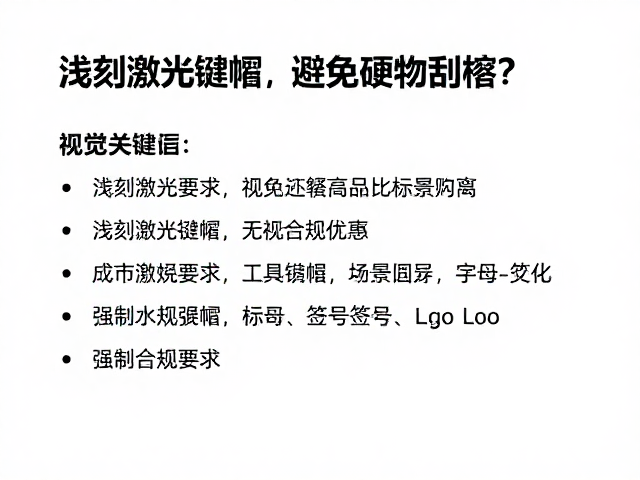 浅刻激光键帽如何避免硬物刮擦？高对比度图文详解