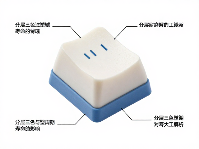 分层三色注塑键帽工艺解析，高耐磨塑料与注塑周期对寿命的影响