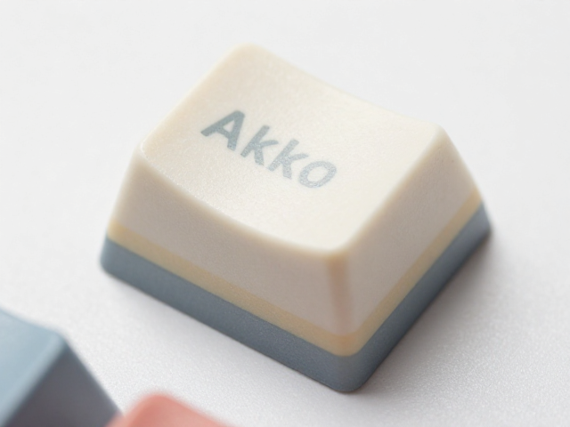 Akko分层三色注塑键帽评测，表面纹理细腻度解析