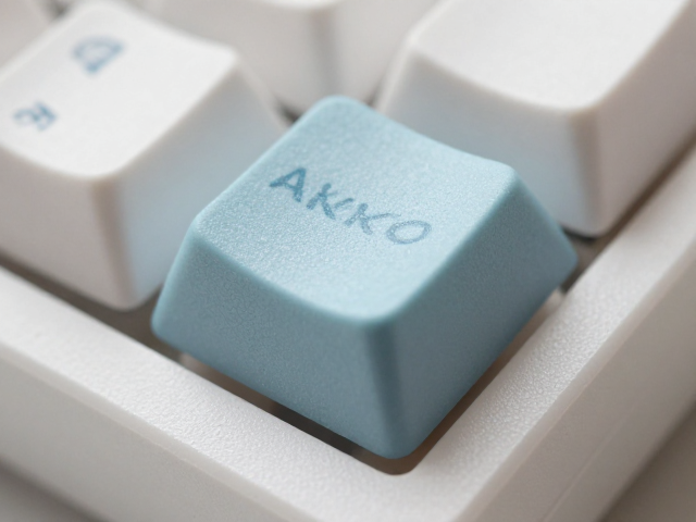 Akko分层三色注塑键帽评测，表面纹理细腻度解析