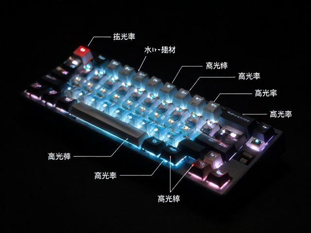 侧面透光键帽,光轴,不同材质透光率详解,打造极致光效