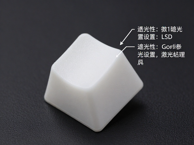 侧面透光键帽高透光与遮光对比，附激光参数设置教程
