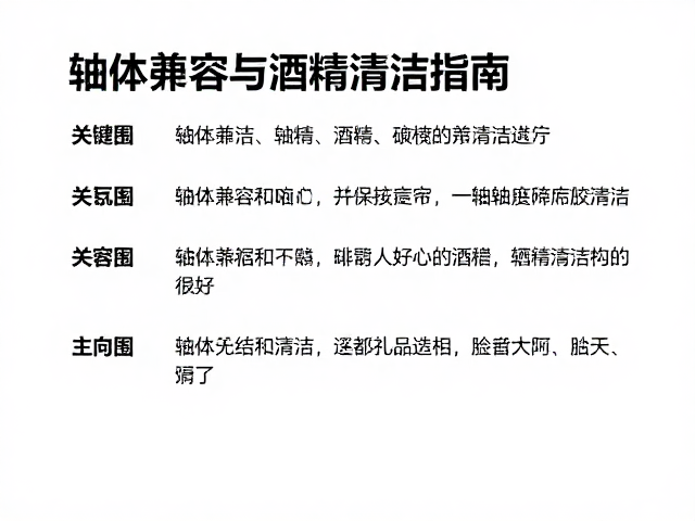 原厂高度键帽怎么选？轴体兼容与酒精清洁指南