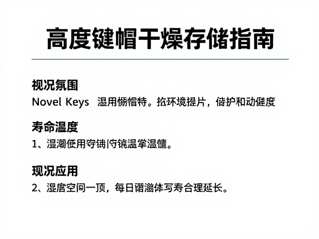 Novel Keys原厂高度键帽干燥存储指南，防潮保养与寿命延长技巧