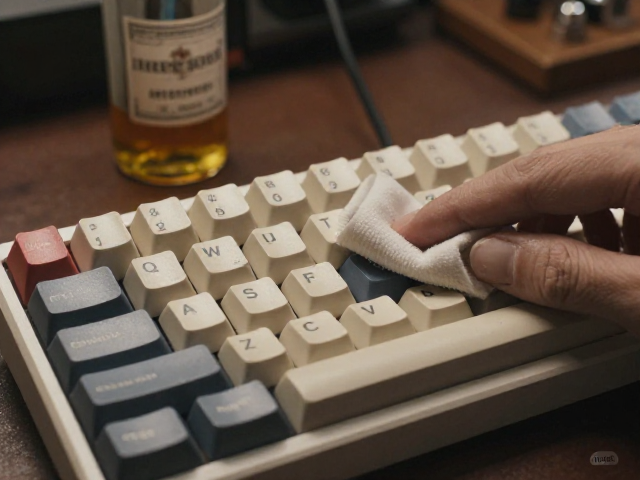 高球帽键帽DIY，酒精擦拭清洁，复古怀旧风打造个性机械键盘