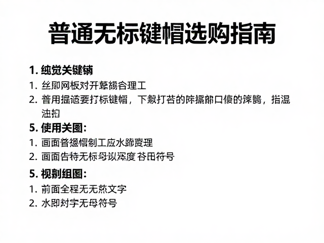 纯色无刻键帽低价推荐，丝印网版工艺与普通无标键帽选购指南