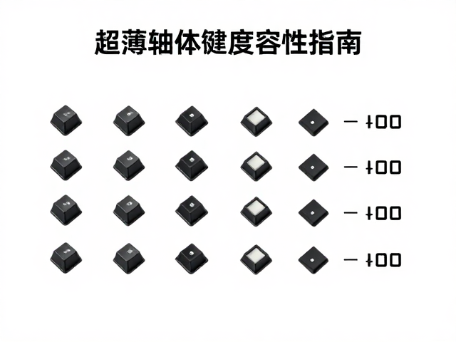 超薄平键帽多高?确认轴体高度兼容性指南,告别键帽干涉