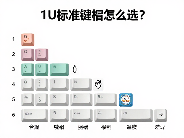 1U标准键帽怎么选？客制化组装指南与键帽高度组深度解析