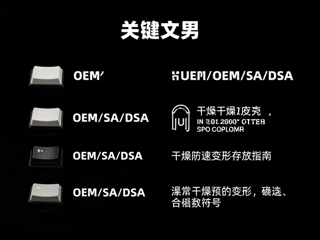 窄边1U键帽OEM/SA/DSA规格与干燥防变形存放指南
