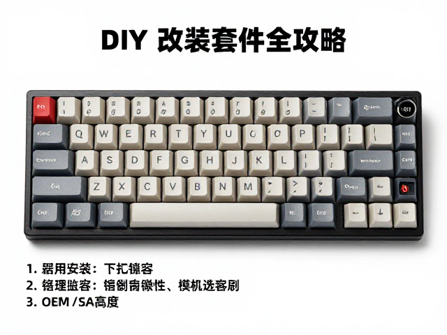 窄边1U键帽搭配OEM/DSA高度，DIY改装套件全攻略