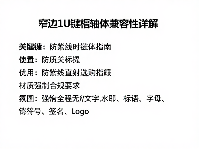 窄边1U键帽轴体兼容性详解，防紫外线直射选购指南