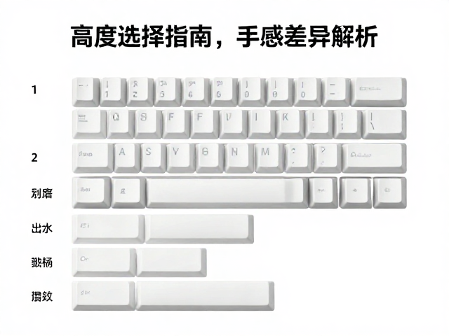 宽边1U键帽光油工艺评测，高度选择指南与手感差异解析