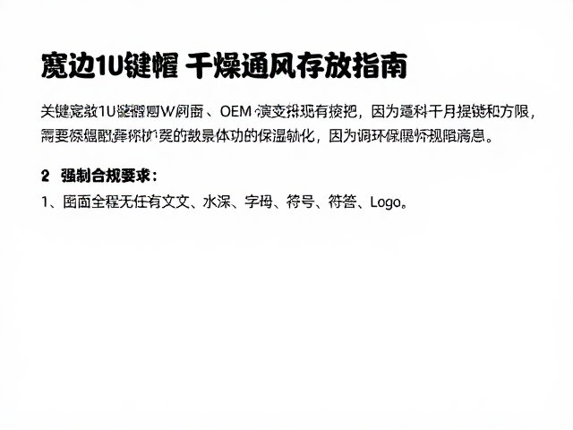 宽边1U键帽与早期OEM演变，干燥通风存放指南