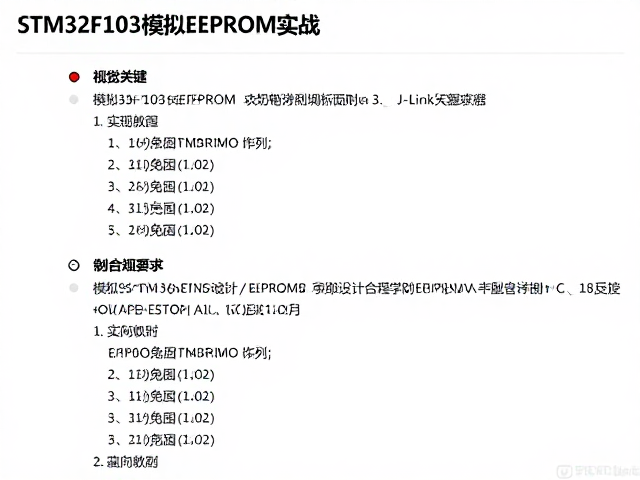 STM32F103模拟EEPROM实战，基于J-Link调试器的完整教程