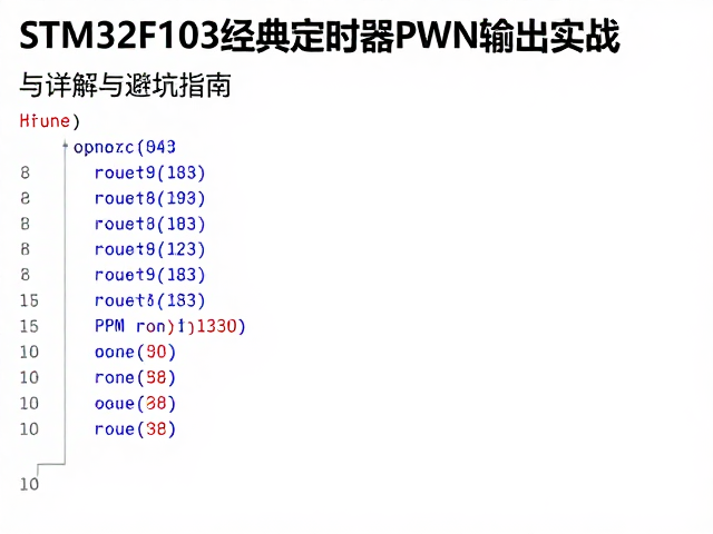STM32F103经典定时器PWM输出实战，代码详解与避坑指南