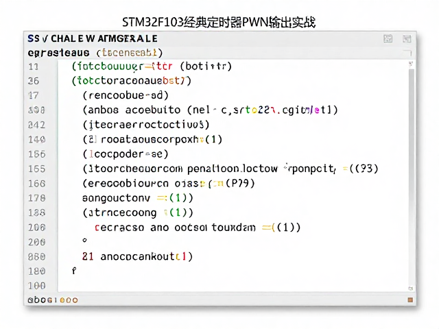 STM32F103经典定时器PWM输出实战，代码详解与避坑指南
