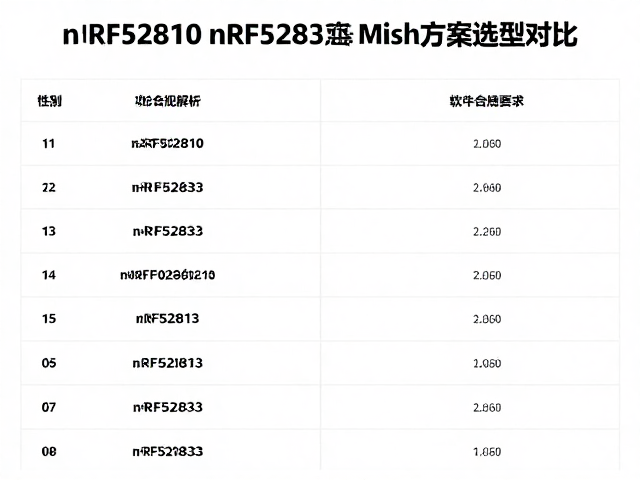 nRF52810与nRF52833蓝牙Mesh方案选型对比，性能、功耗与成本全解析