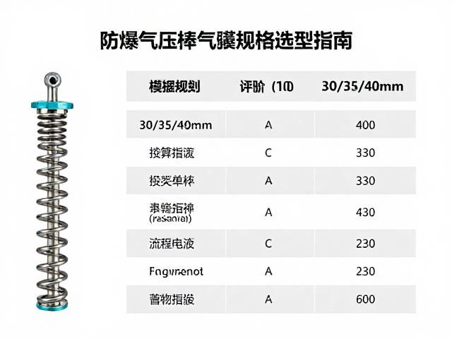防爆气压棒30/35/40mm气弹簧规格选型指南