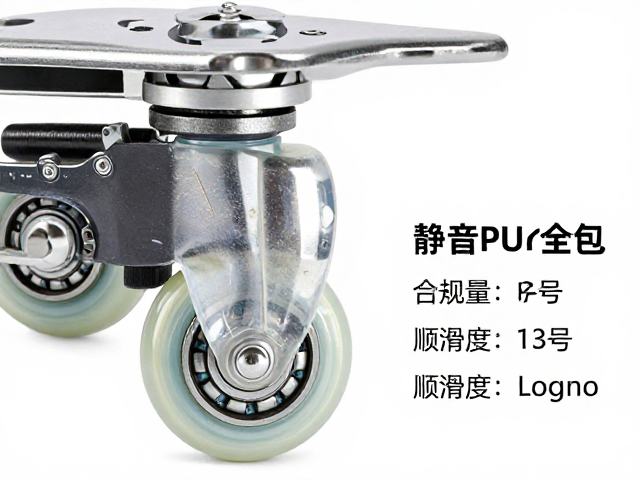 静音PU全包万向脚轮,透明水晶面滚轮顺滑度持久耐用