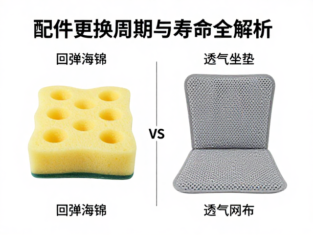 高回弹海绵，透气网布坐垫怎么选？配件更换周期与寿命全解析