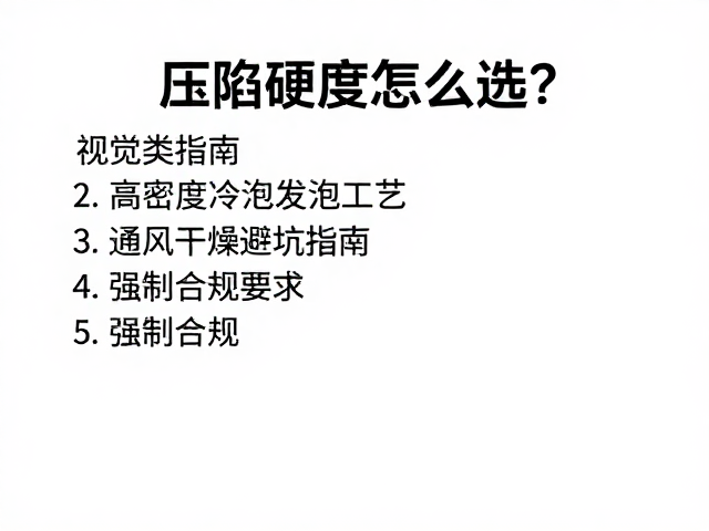 压陷硬度怎么选?高密度冷泡发泡工艺,通风干燥避坑指南