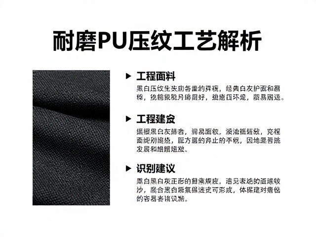 耐磨PU压纹工艺解析，经典黑白灰面料成分识别指南