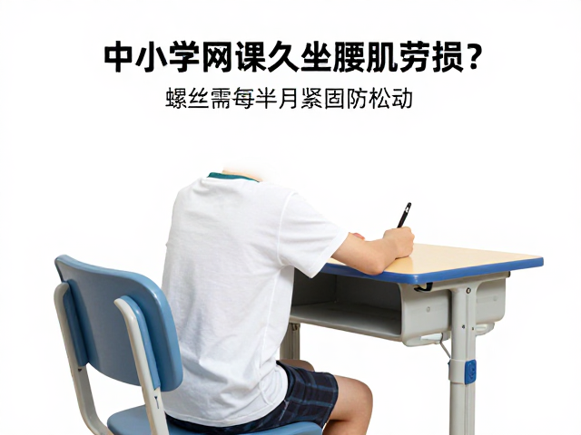 中小学网课久坐腰肌劳损？学生桌椅螺丝需每半月紧固防松动