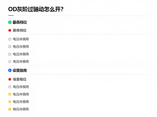 OD灰阶过驱动怎么开?最高档位与电压等级设置指南