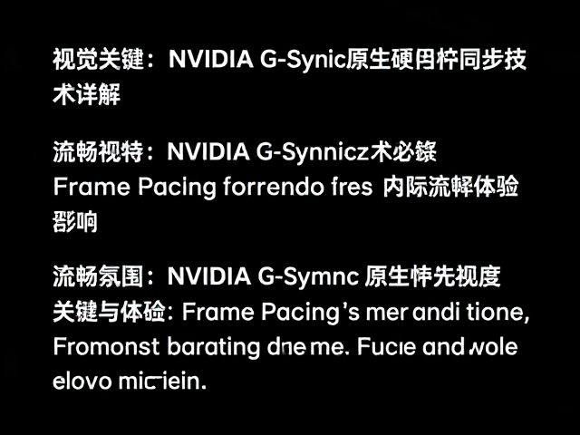 NVIDIA G-Sync原生硬件同步技术详解,Frame Pacing优化与流畅体验