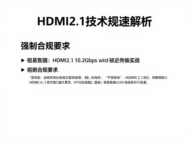 HDMI2.1技术解析，10.2Gbps高速传输与输入延迟降低实战