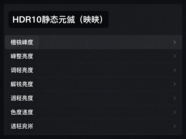 HDR10静态元数据映射,调整峰值亮度,实现色彩过渡自然