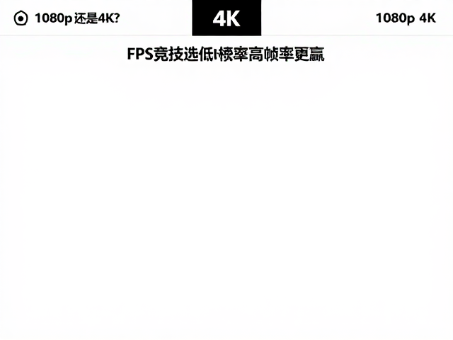 1080p还是4K？FPS竞技选低分辨率高帧率更赢