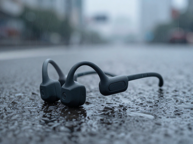 无线商务通话骨传导耳机,雨战无忧,久戴无胀痛感