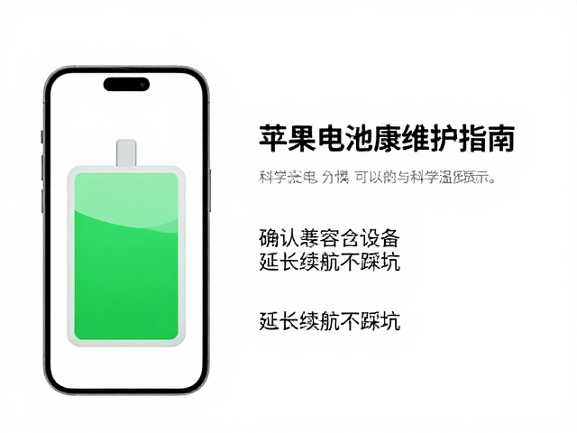 苹果电池健康维护指南，确认兼容设备，延长续航不踩坑