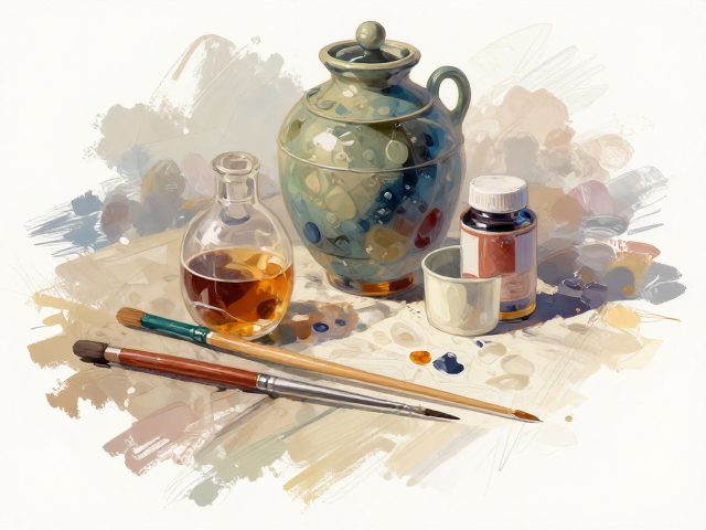 商业插画透明叠色技法,解析颜料物理属性与视觉表现