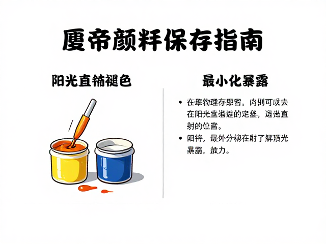 商业插画颜料保存指南,利用物理属性避免阳光直射防褪色